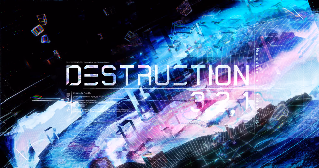 Cover art for DESTRUCTION 3,2,1, illustrated by rN