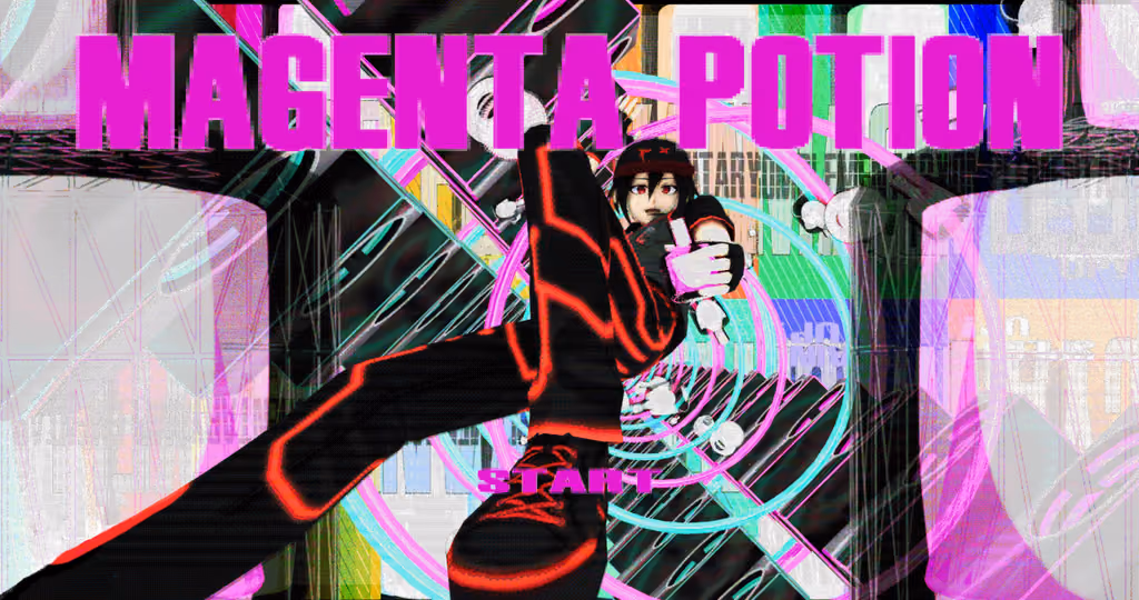 Cover art for Magenta Potion, illustrated by NOISER