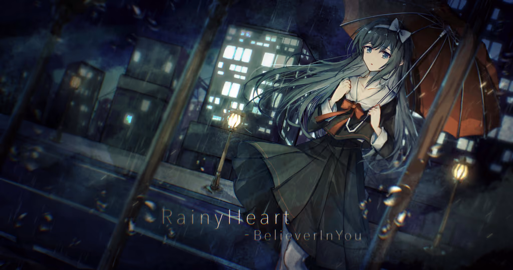 Cover art for Rainy Heart, illustrated by Sodhelium
