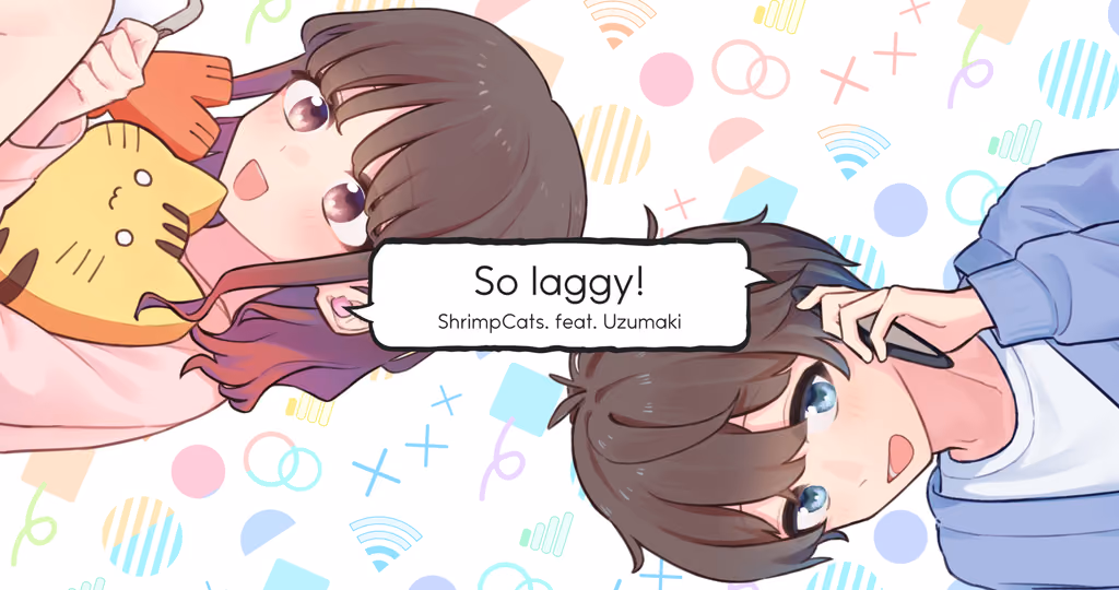 Cover art for So laggy! (feat. Uzumaki), illustrated by 塩焼とまと