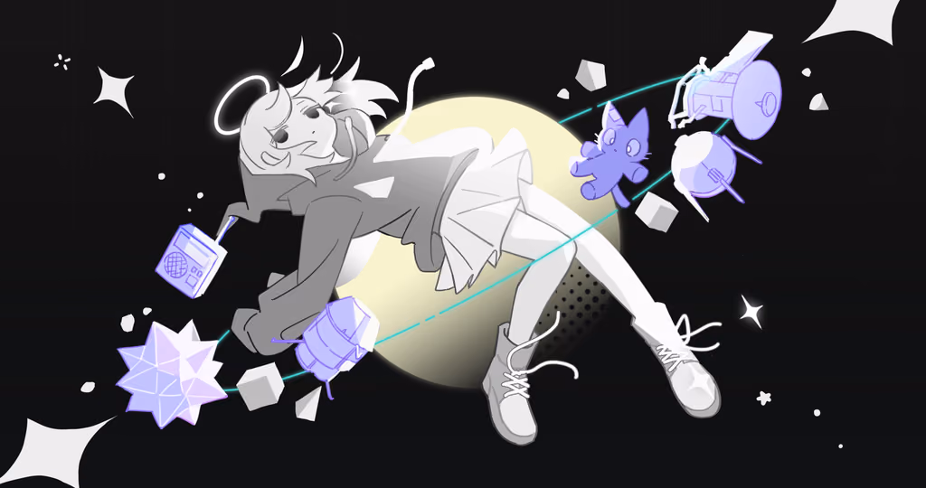 Cover art for 宇宙残骸少女 (Cosmic Dusty Girl), illustrated by TOTOTO