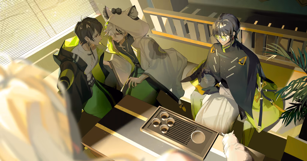 Cover art for 盏茗, illustrated by 茶鸣拾贰律